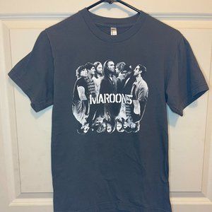Maroon 5 T-Shirt Grey 2016 World Tour Short Sleeve Men's Size Small Adam Levine